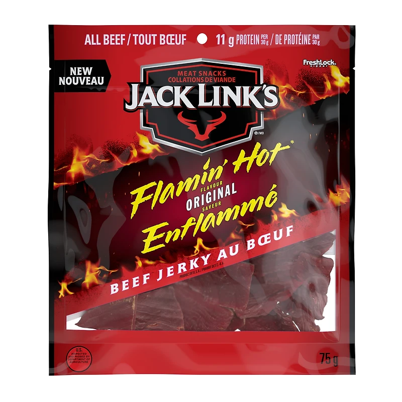Jerky au Bœuf Jack Link’s Original saveur Enflammé 75 g.