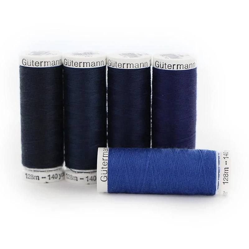 Fil tout usage Gutermann 120 à 100 % polyester paquet de 5 à gradient de couleur