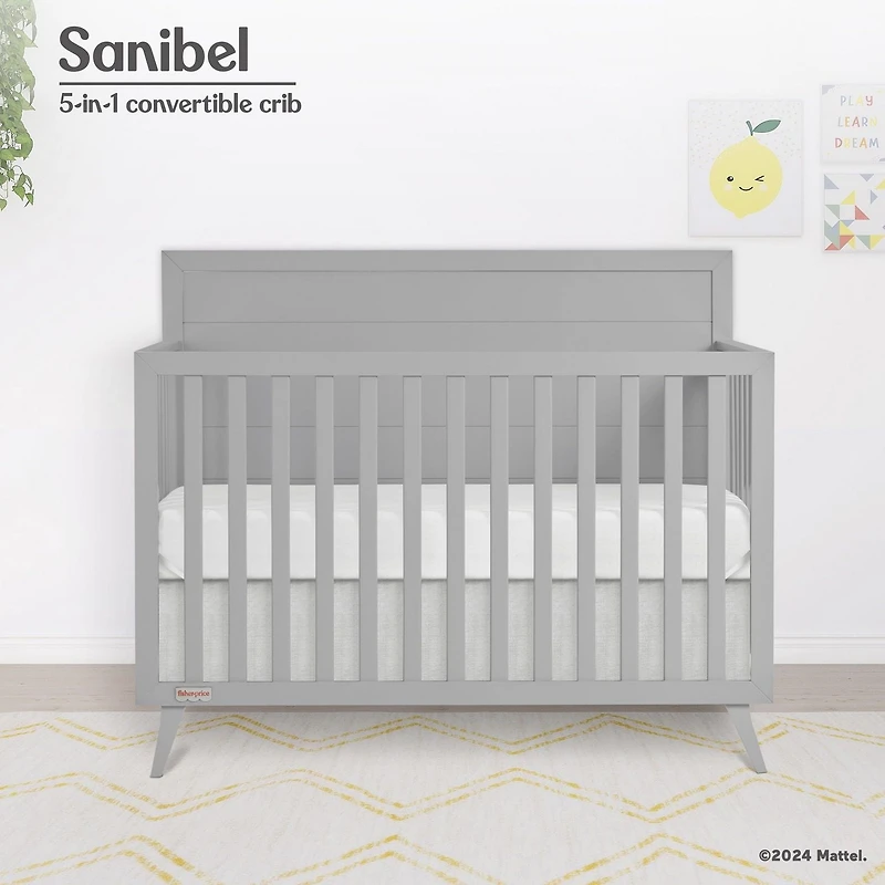 Fisher-Price by Dream On Me Sanibel 5-in-1 Convertible Crib