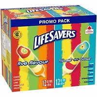Pops glacés LIFESAVERS assortis 24 x 65 ml