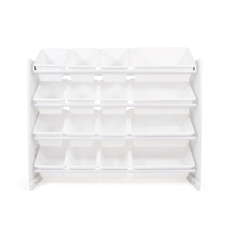 Humble Crew Tot Tutors SuperSized Toy Storage Organizer with 16 Storage Bins, Grey