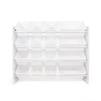 Humble Crew Tot Tutors SuperSized Toy Storage Organizer with 16 Storage Bins, Grey