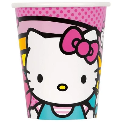 Hello Kitty Birthday Paper Cups, 9oz., 8ct, Disposable cups hold 9oz.