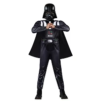 STAR WARS Darth Vader Official Youth Halloween Costume - Premium Quality Padded Jumpsuit with Plastic Mask and Detachable Cape