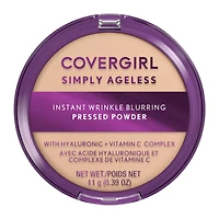 COVERGIRL - Poudre pressée Simply Ageless Instant Wrinkle Blurring, avec acide hyaluronique et vitamine C - formule hydratante, matifiante, 100% Sans Cruauté