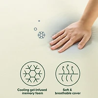 Zinus Gel Airflow Queen 10 Inch Cooling Gel Memory Foam Mattress in a Box, Medium Feel, Pressure Relief, CertiPUR-US Certified Foam