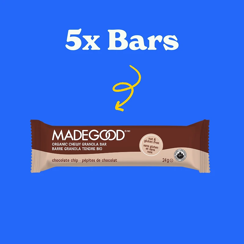 MadeGood Chocolate Chip Granola Bars 5 bars