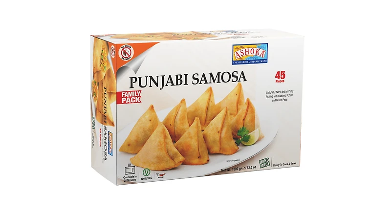 ASHOKA Samosa Punjabi (without Garlic & Onion) 45pc (1800g X 06), ASHOKA Samosa Punjabi (without Garlic & Onion) 45pc (1800g X 06)