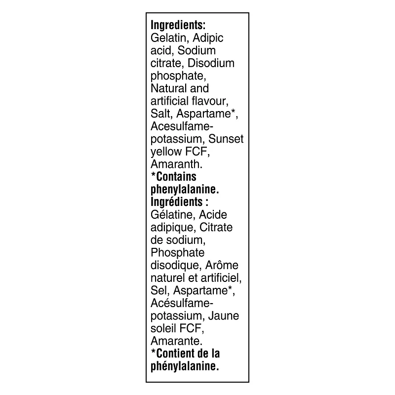 Mélange De Poudre Pour Gelée Orange, Sans Sucre Ajouté, Boîte De 10, 2 G