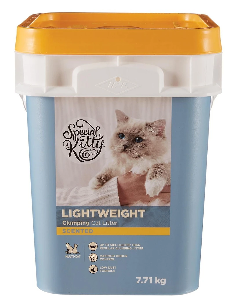 Litière agglomérante poids léger parfumée multi-chats Special Kitty 7,71 kg