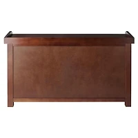 Milan 4pc Storage Bench with Basket in Walnut