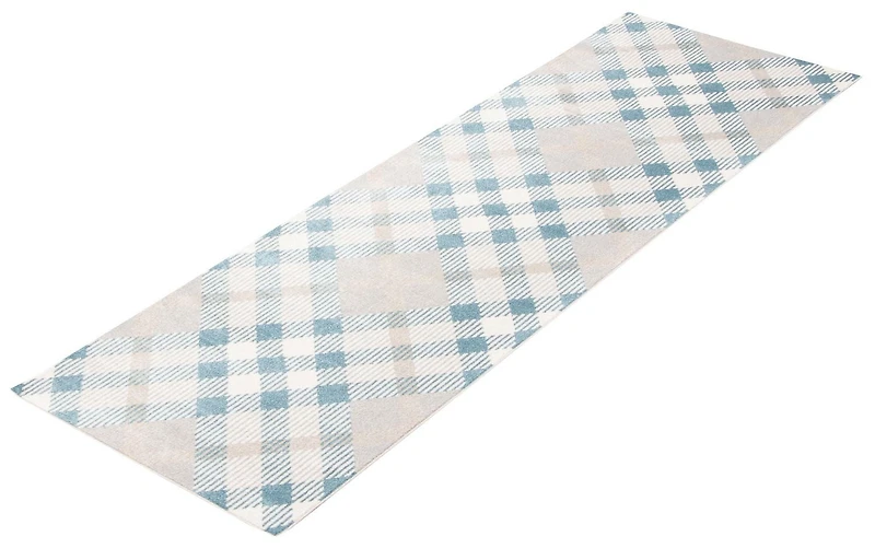 ECARPET Washable Plaid Area Rug & Runner for Kitchen, Bedside, Living Room, Hallway