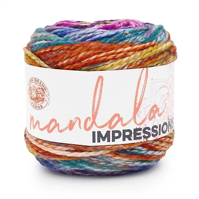 Fil Lion Brand Mandala® Impressions Arc-en-Ciel  Fil #5 Bulky/Chunky 150g/150m 1 Pelote