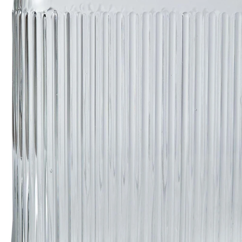 Distributeur de boissons en verre transparent à côtes, 2 gallons, 1 pièce Distributeur de boissons en verre