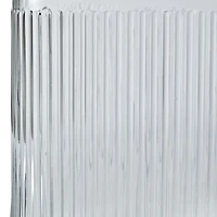 Distributeur de boissons en verre transparent à côtes, 2 gallons, 1 pièce Distributeur de boissons en verre