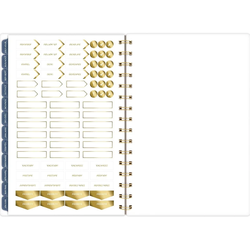 Agenda académique hebdomadaire Cambridge® Colour Bar Navy 2025-2026