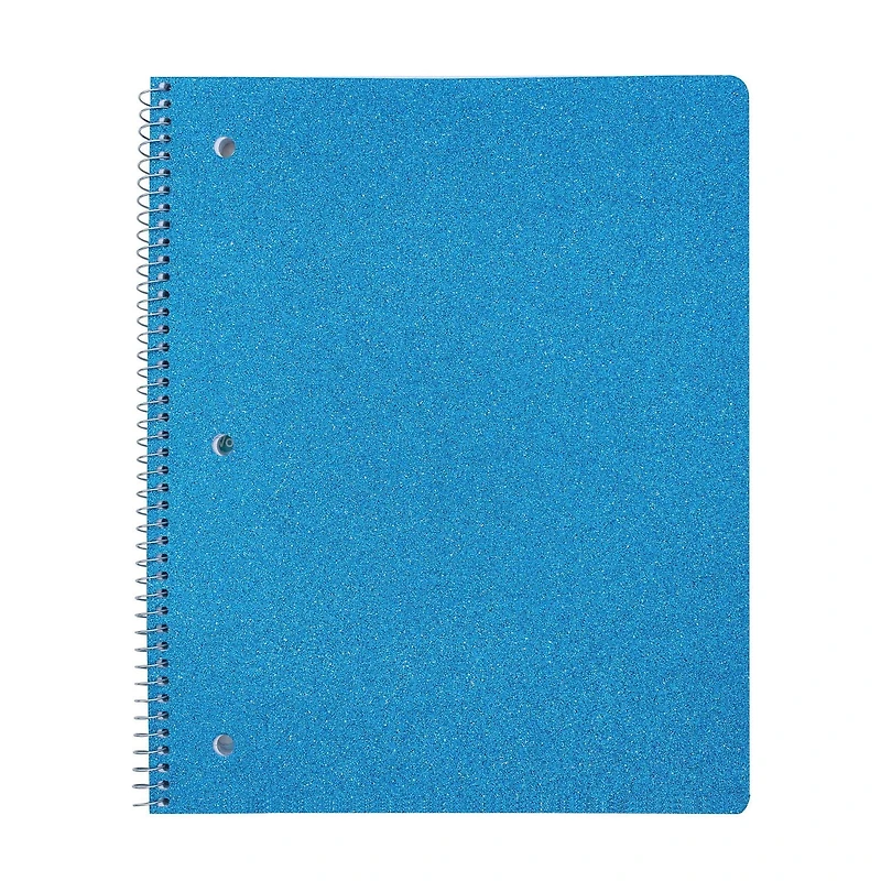 Cahier U Style Bleu Pailleté, 1 sujet, 80 feuilles, règle collège