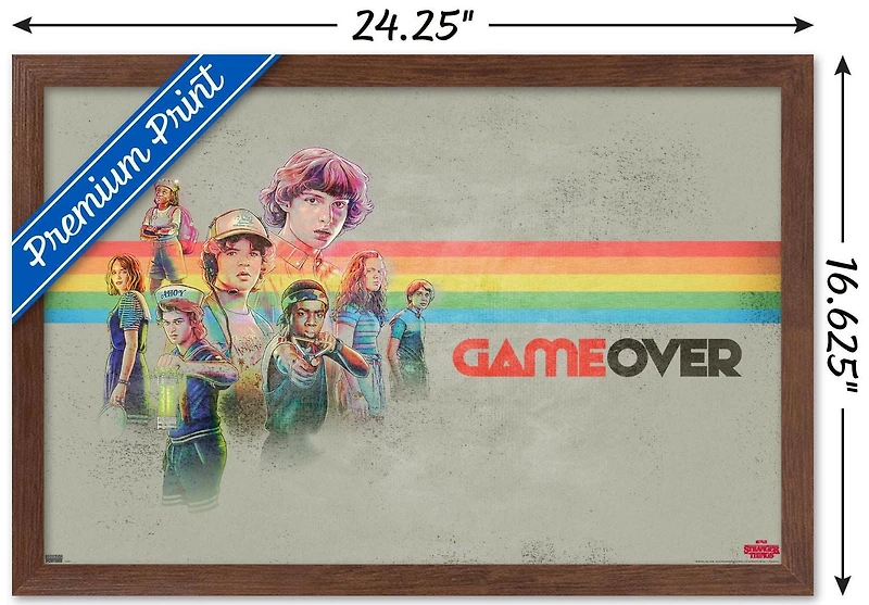 Netflix Stranger Things 3 - Game Over Wall Poster with Push Pins, 14.725" x 22.375"
