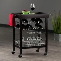 Winsome Johnnie Bar Cart in Espresso Finish - 92329
