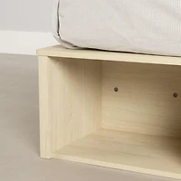 Avilla Lit avec paniers de rangement en osier inclus