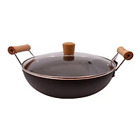 Verka Anodised Iron Wok (Karahi) 28cm Two Ear w/Lid, Endless range of dishes