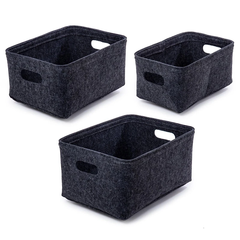 Truu Design, Paniers de rangement en feutre, ensemble de 3