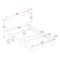 CorLiving Celeste Modern Upholstered Adult King Bed Frame with Headboard, Box Spring Required