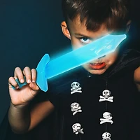 Étiquette fournisseur, Baguette lumineuse pour fête d'Halloween, 1 pièce, épée bleue, 26 cm