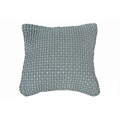 Microfibre Handloom Cushion Silt Green 18 X 18 - Ensemble De 2