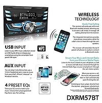Dual Electronics DXRM57BT Multimedia Detachable Mechless LCD High Resolution Double DIN Car Stereo Receiver with Built-In USB, SD Card, MP3 & WMA Player