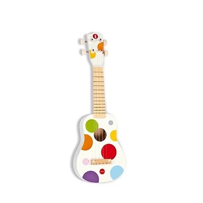 Janod - Confetti - Ukulele - Wood - Colourful Development Toy - Early-Learning - Sound Discovery For Babies and Toddlers - From 3 Years + - Multilingual - J07597.