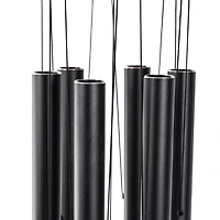 Hometrends 50" Classic Black Metal Outdoor Wind Chime, .5.9 x 5.9 x 60 Inches