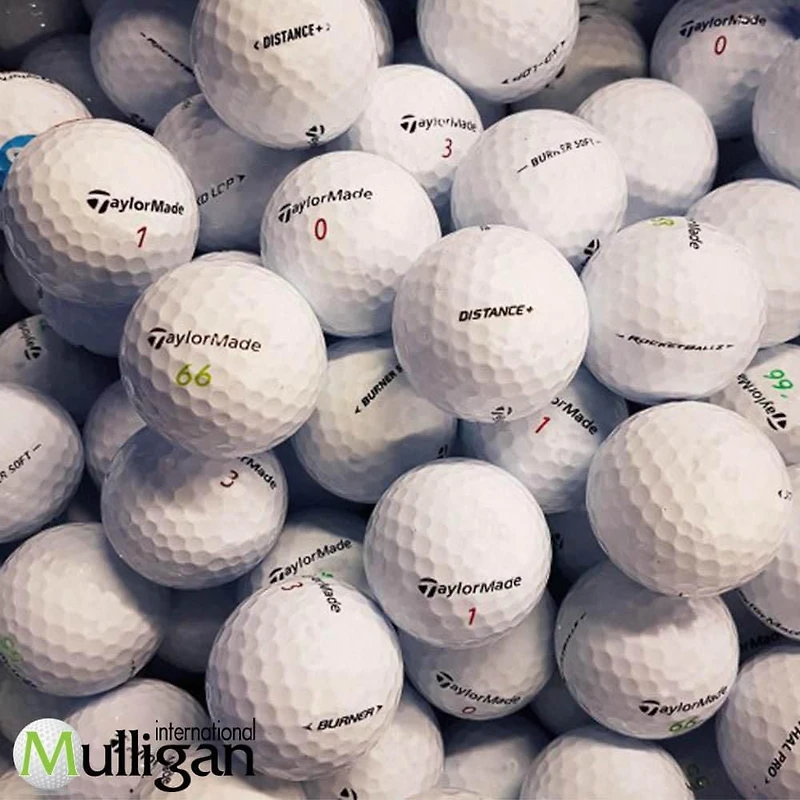 Mulligan - 50 Taylormade mix model 5A/4A Recycled Used Golf Balls, White