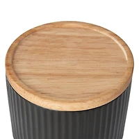 Anko Small Black Ribbed Canister, Small Canister