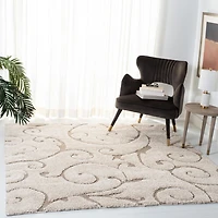 SAFAVIEH Florida Douglas Floral Vines Shag Area Rug