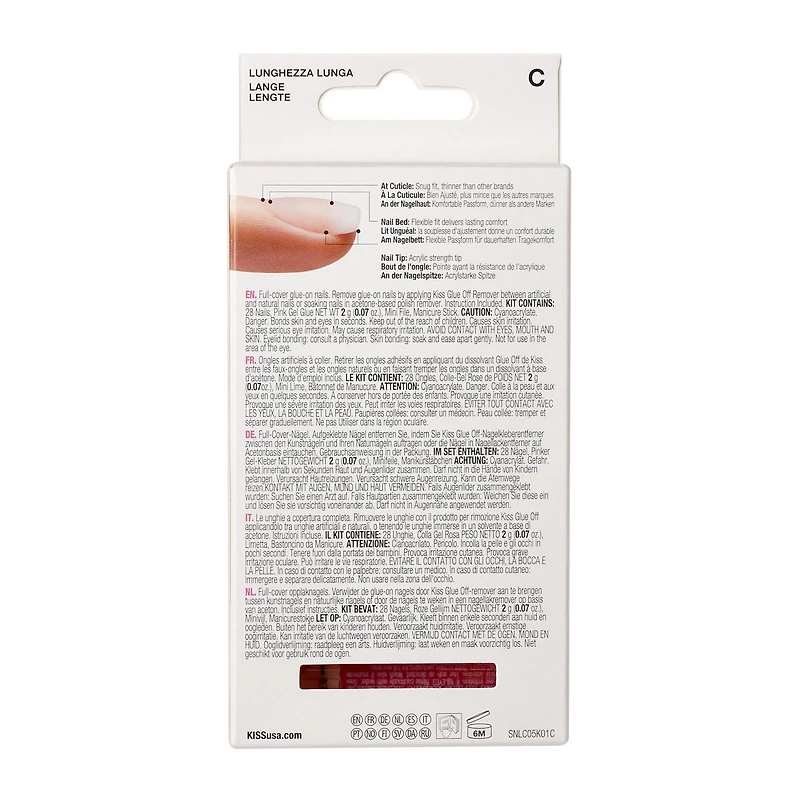 KISS Salon Acrylic - 28 faux ongles, longs