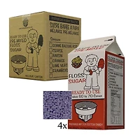Box of 4 X 3.25 lbs Grape Cotton Candy Floss Sugar