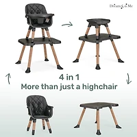 Chaise haute convertible 4 en 1 Dream On Me Luna, noire