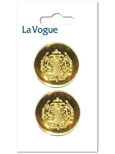 La Vogue 28 mm Shank Button, Gold