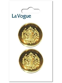 La Vogue 28 mm Shank Button, Gold