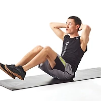 Reebok Delta 5-mm  Fitness Mat, Black, Sweat Activated Ultimate Grip