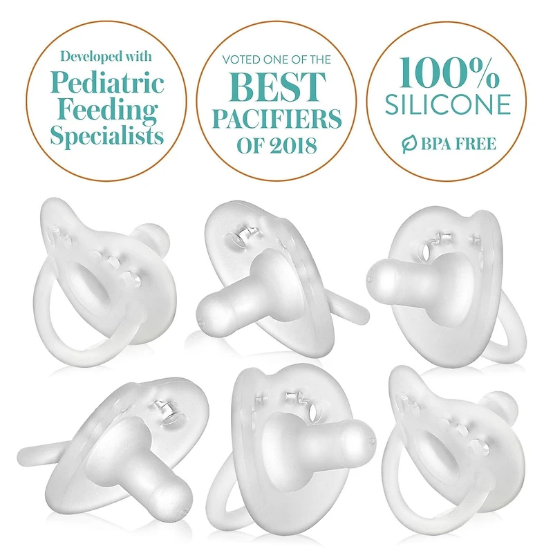 Sucette cylindrique en silicone Balance + Evenflo Feeding, phase 1