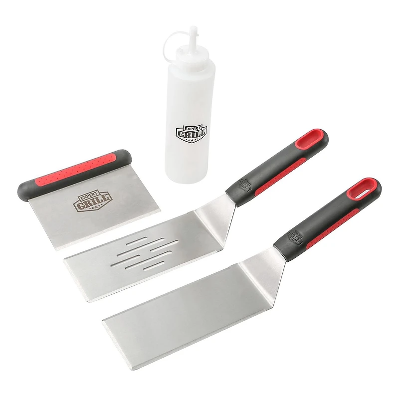 Expert Grill accessoires pour griller ensemble d’outils pour gril BBQ, 4 pièces Kit de gril en acier inoxydable