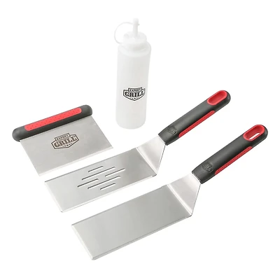 Expert Grill accessoires pour griller ensemble d’outils pour gril BBQ, 4 pièces Kit de gril en acier inoxydable