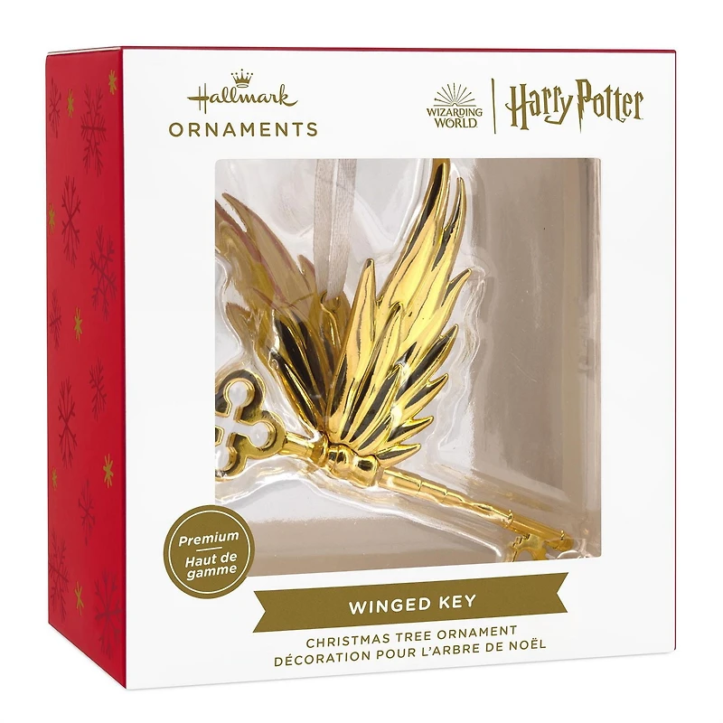 Décoration Hallmark de Noël (Clé ailée, Harry Potter, métal, haut de gamme)