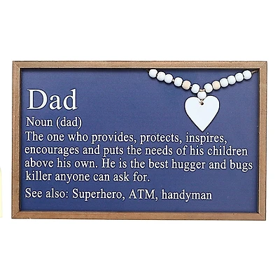 IH Casa Decor Framed Definition Of Dad Sign
