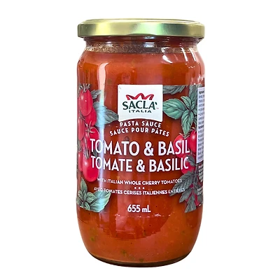 Sacla Sauce pour pâtes tomates et basilic 655ML 655ML