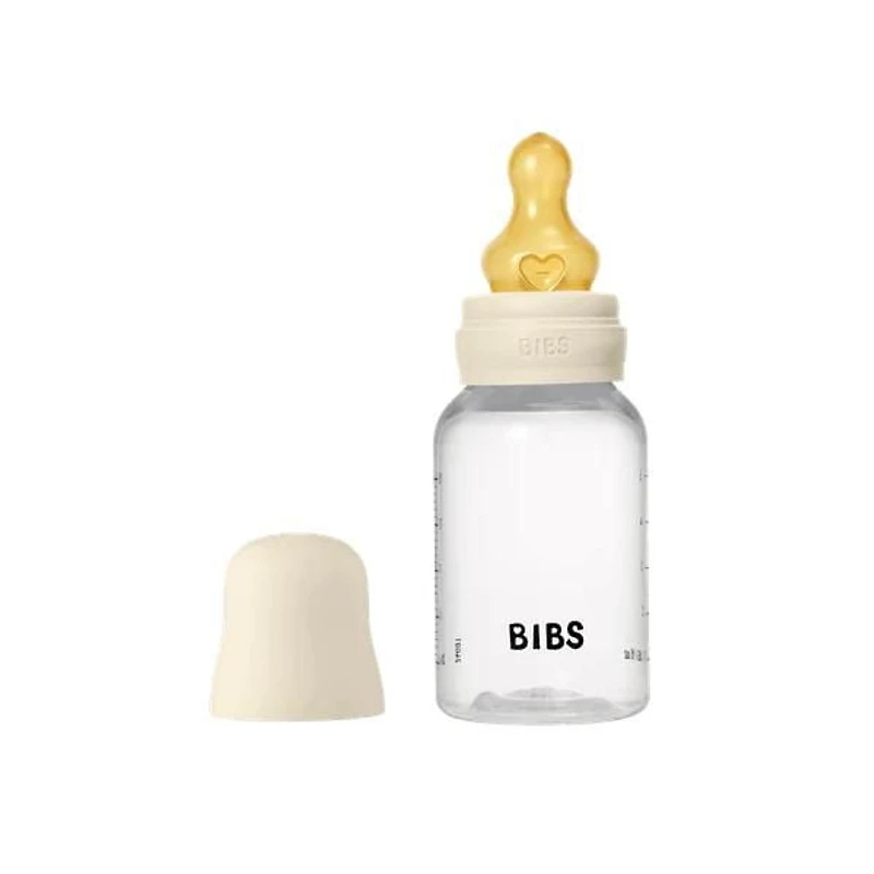 BIBS BPA-Free PP Baby Bottle Round Latex 2 pack 150 ml Slow Flow Ivory, BIBS BPA-Free PP Baby Bottle Round Latex 2 pack