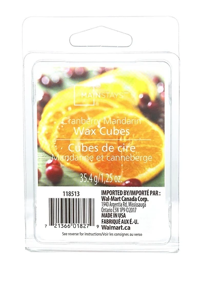 Cubes de cire Mainstays au parfum de canneberge-mandarine