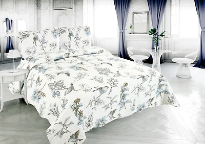 Marina Decoration Couvre-lit imprimé riche, couvre-lit ultra doux pour l'été, ensemble de literie avec taie d'oreiller matelassée